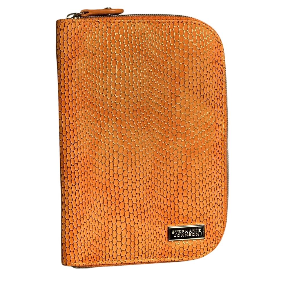 Stephanie Johnson Havana Julianna jewelry case orange zip around